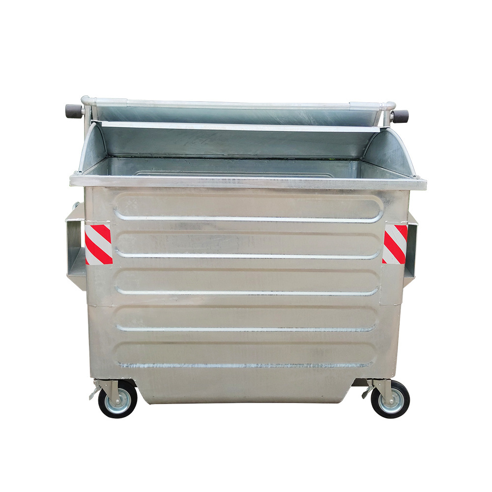 Special Price 2500 Litres Outdoor Public Large Heavy Duty Industrial Wheeled  Metal Steel Garbage Bin Trolley/