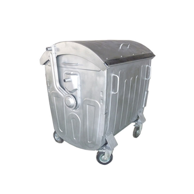 1.1 CBM Sorted Collection Galvanized Garbage Trolley