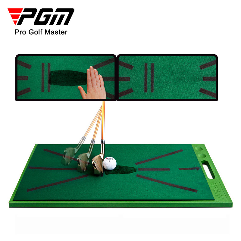 PGM DJD033 mini indoor practice golf swing mat velvet golf hitting mat with track display