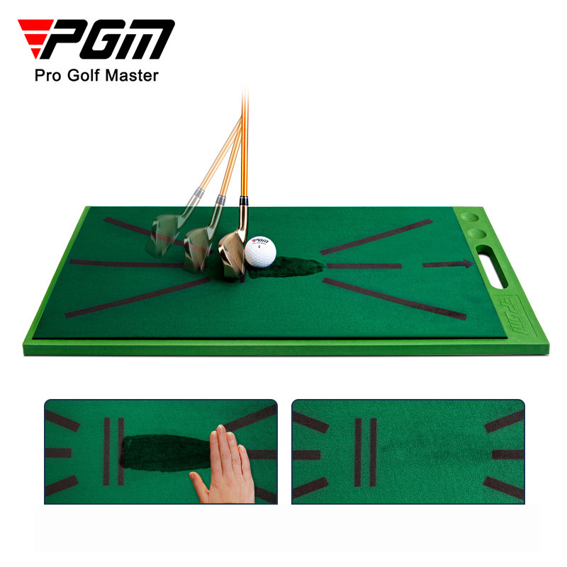 PGM DJD033 mini indoor practice golf swing mat velvet golf hitting mat with track display