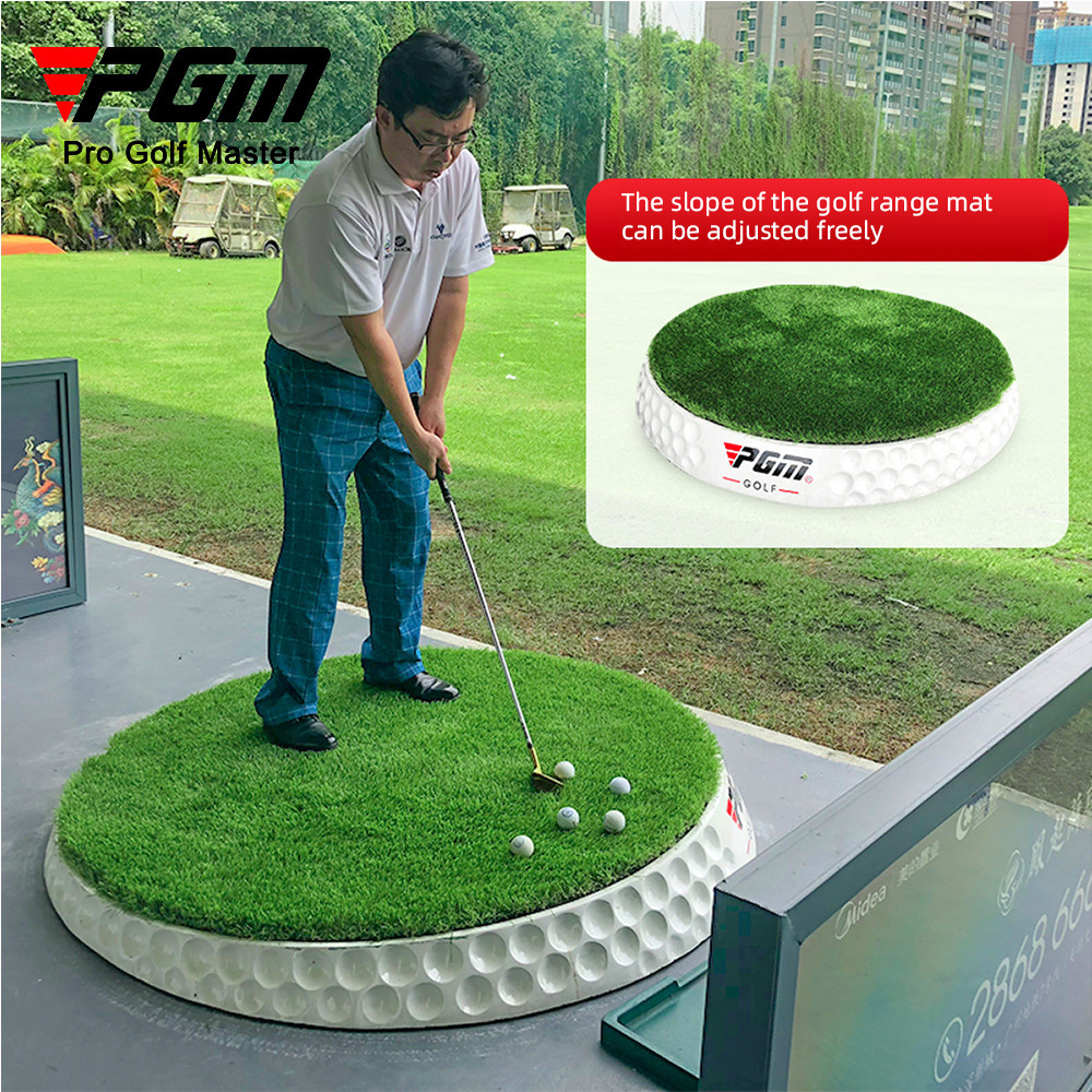 PGM DJD018 360 degree rotation training golf swing mat adjustable slope golf hitting mat