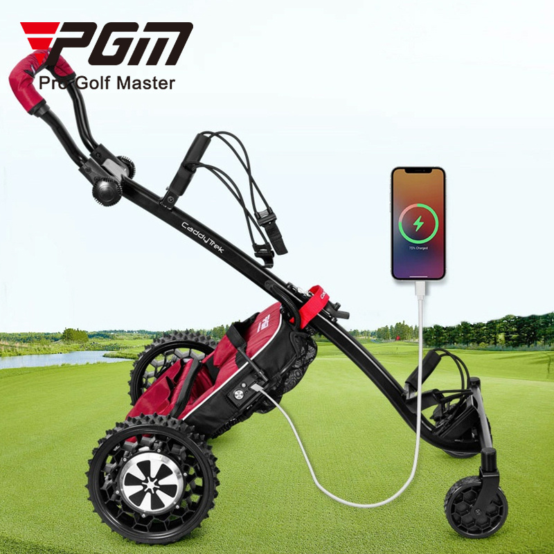 PGM QC008 smart automatic AI golf trolley remote control electric golf trolley with follow me