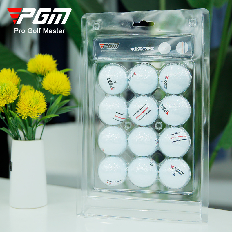 PGM Q027 custom 3 layer golf balls set manufacturers 12pcs in one box TPU golf balls