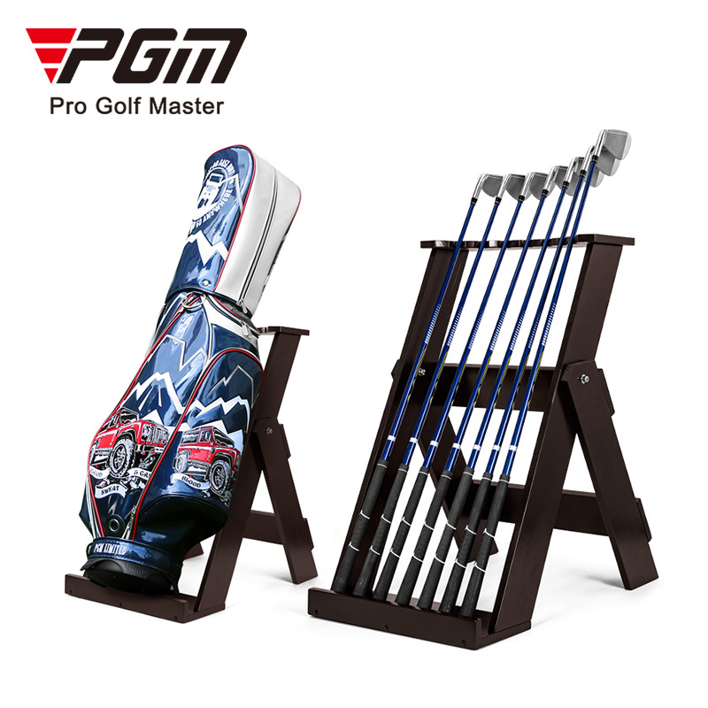 PGM ZJ013 wooden golf club display stand oem reinforcement golf bag stand