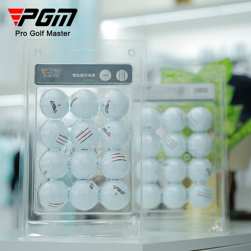 PGM Q027 custom 3 layer golf balls set manufacturers 12pcs in one box TPU golf balls