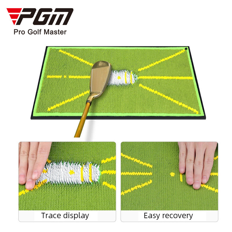 PGM DJD038 Golf Training Aid Putting Trainer Guide Green Swing Mat Golf Path Hitting Analysis Practice Golf Mat Divot Board