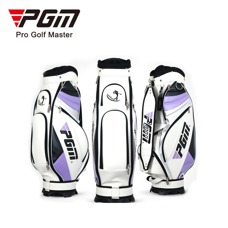 PGM QB016 ladies pink oem women staff purple custom leather golf bags