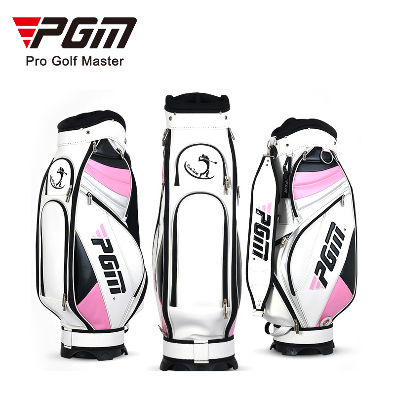 PGM QB016 ladies pink oem women staff purple custom leather golf bags