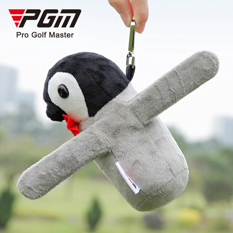 PGM QJ005 Women's Golf Ball Bag Charm Gray Hina Penguin Shape Mini Golf Bag Accessories