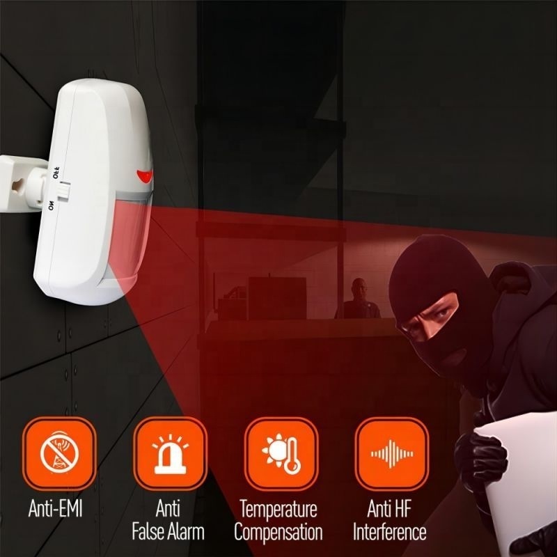 PGST Wireless Outdoor Indoor Passive Infrared Detector PIR Motion Sensor Alarm 433/315MHZ CE&ROHS Burglar Host Alarm