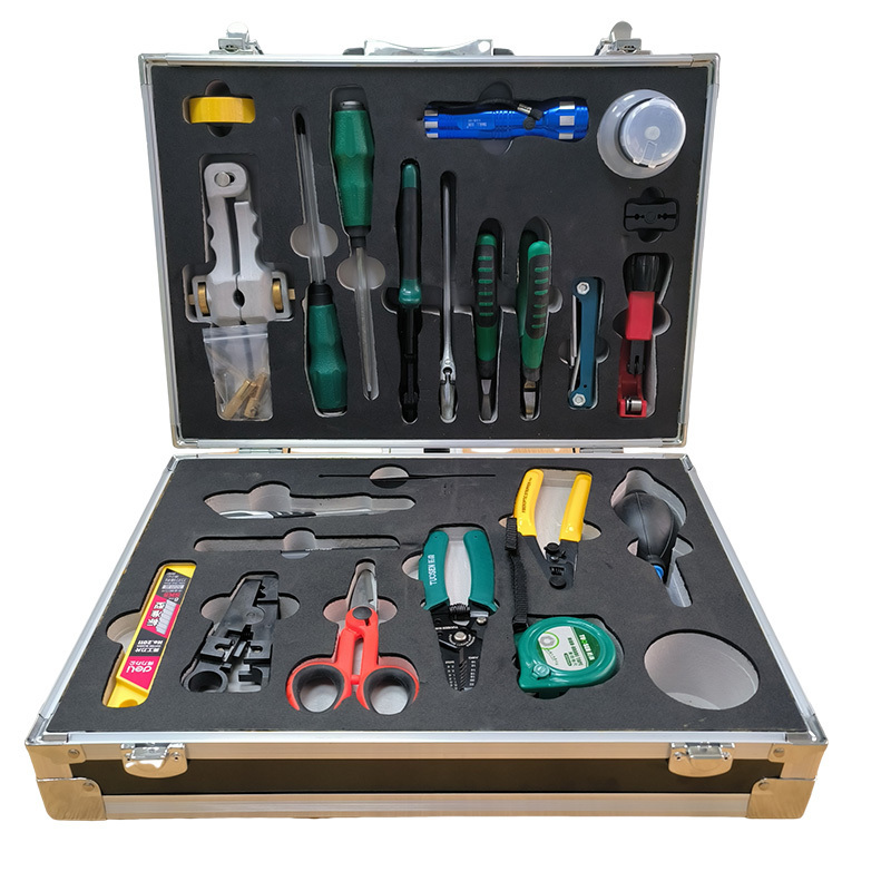 Piogoods Caja de herramientas de fibra optica FTTH Fiber Optic Tool Kit