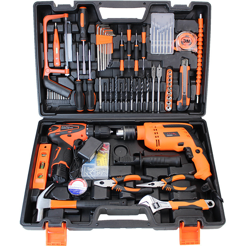 Home Power Tools Kits Combination Screwdriver Toolbox Household Repair Toolkit  Electric Drill Sets Hand Tool Set Factory Price