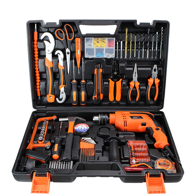 Home Power Tools Kits Combination Screwdriver Toolbox Household Repair Toolkit  Electric Drill Sets Hand Tool Set Factory Price