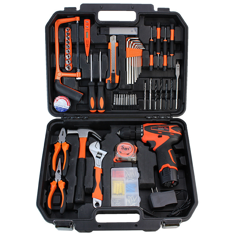 Home Power Tools Kits Combination Screwdriver Toolbox Household Repair Toolkit  Electric Drill Sets Hand Tool Set Factory Price