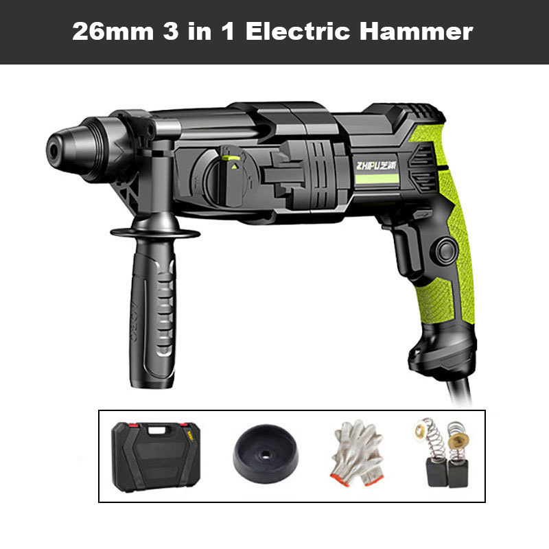 220V Power Tools 20/24/26mm SDS Light Duty Electric Rotary Hammer Drill Set Industry Multifunctional Electric Impact Dril Kit