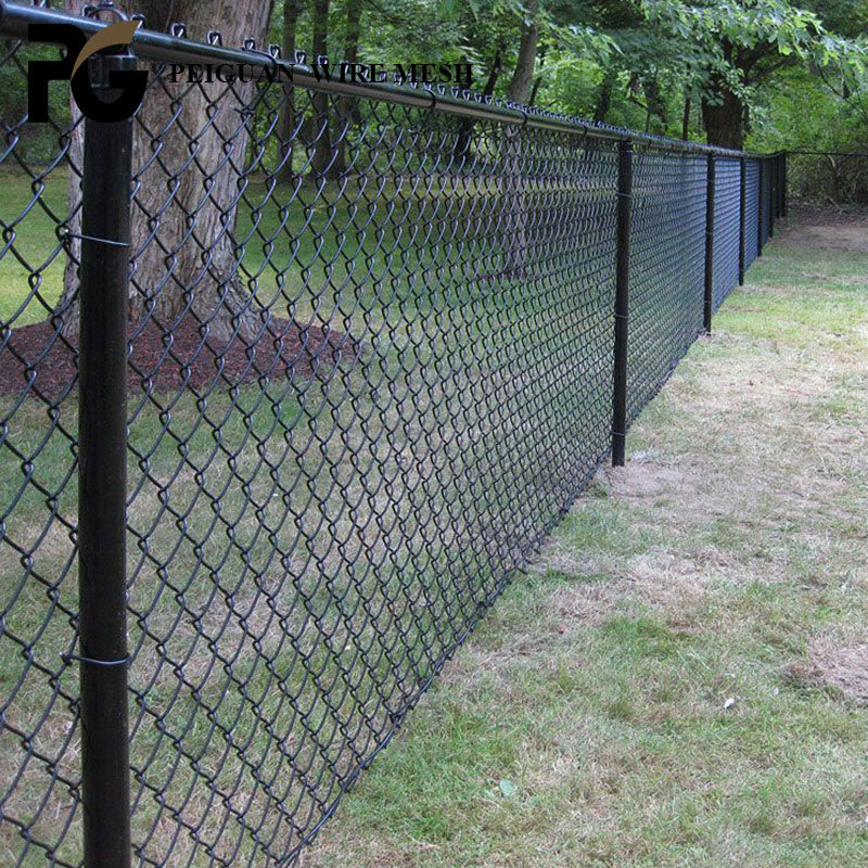 New Arrival Black PVC Coated Chain Link Fence High Quality Chain Link Fence for football Playground