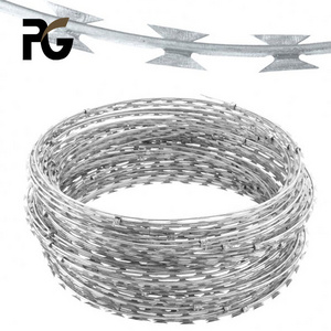 Customized BTO-22 450mm Galvanized Concertina Razor Barbed Wire Fence Bto-30 Razor Wire