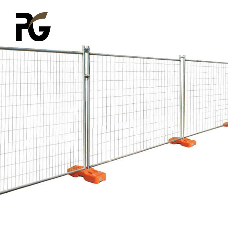 6ft/9ft/10ft Temp Fencing Au/Eu Market Rubber Base Temporary Portable Fence Panel