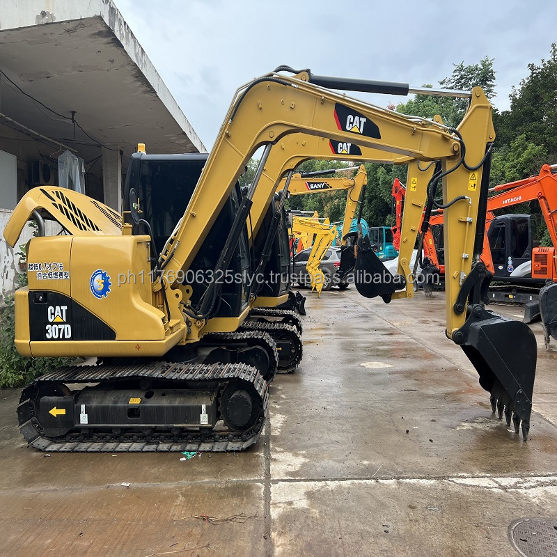 cheap price 7 ton used cat excavator excavadora de cat 307 307d 308 crawler digger with swing boom