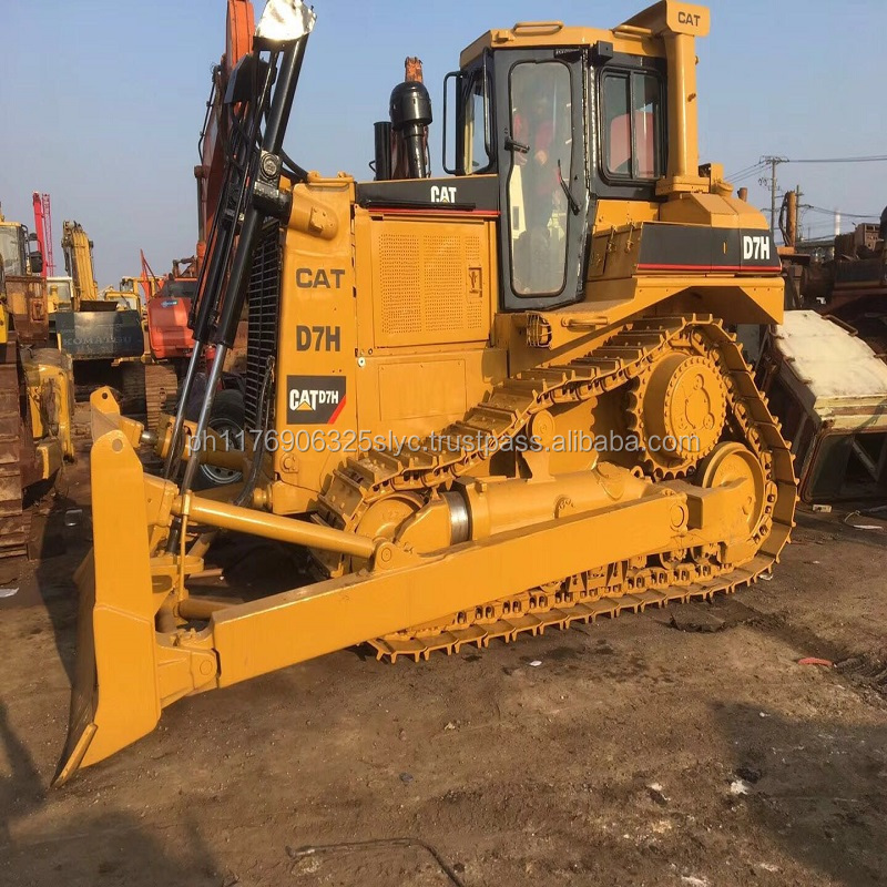 Cheap price cat diesel engine used caterpillar d7h crawler bulldozer with ripper or winch for sale