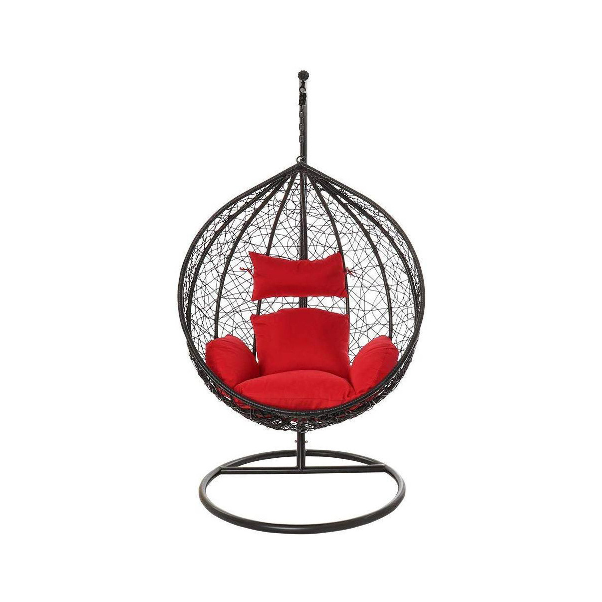 Wholesales indoor egg swing hanging chair hammock single wicker swing chair with stand for sell