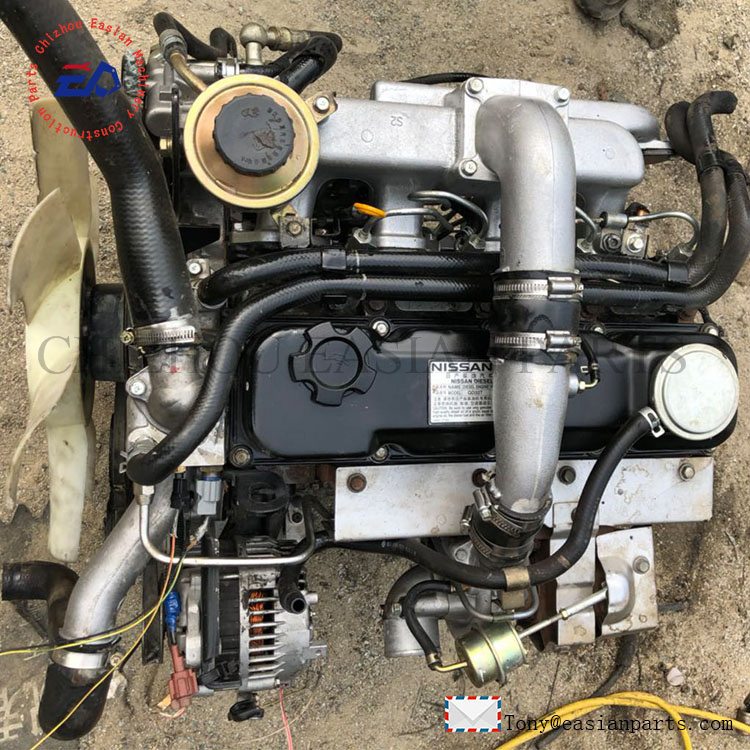 Complete Used QD32 engine with manual gearbox with turbo diesel engine