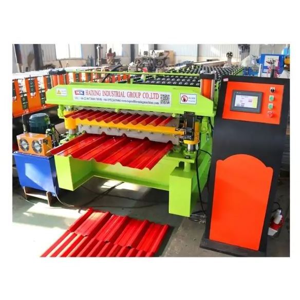 Double Layer Corrugated Roof Tile Metal Sheet Roll Forming Machine/ roof tile making roll forming machine