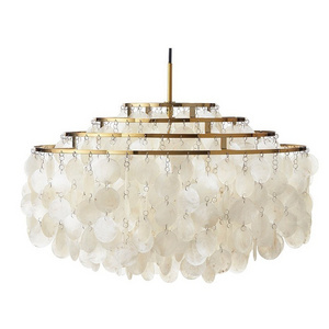 Seashell Hanging Light Living Room Hanging Light Fixtures Hotel Luminaire Shell Chandelier Ceiling Lamps