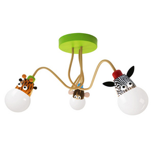 Nordic modern creative animal colorful kids living room led pendant ceiling lights personality lamp fixture