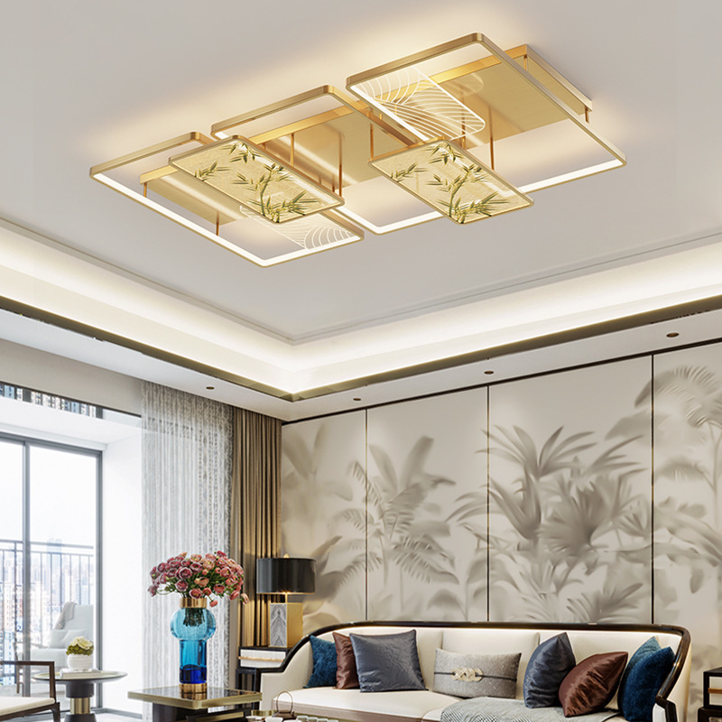 Nickel Finishing Brass Decoration Lighting for LivingRoom Crystal Ceiling lights with glass rod round led ceiling lights