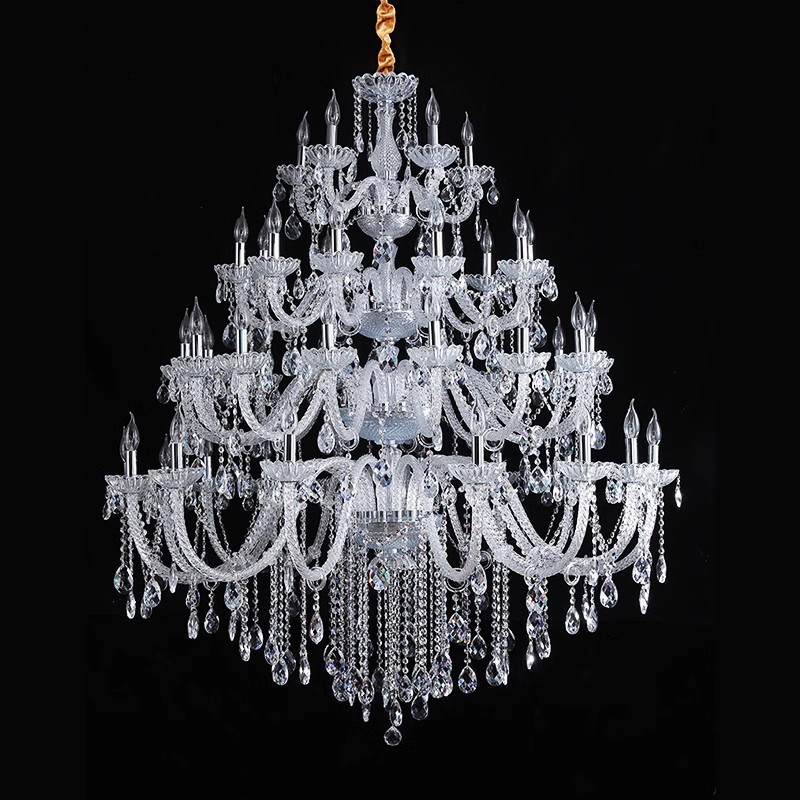 Crystal Chandelier Lights For Hotel Led Long Crystal Chandelier Modern Foyer Area Hanging Light Fixture Wedding Chandelier