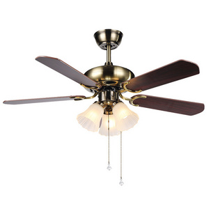 Luxury European Design 42 inch 4 Blades Ceiling Dining Room Fans with Remote Control Ceiling Fan with Light