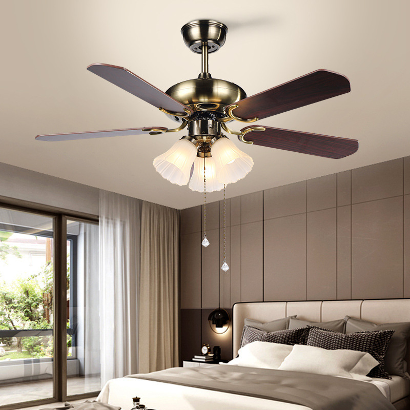 Luxury European Design 42 inch 4 Blades Ceiling Dining Room Fans with Remote Control Ceiling Fan with Light