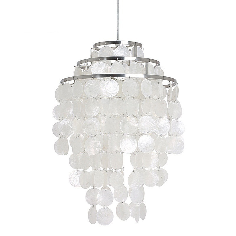 Seashell Hanging Light Living Room Hanging Light Fixtures Hotel Luminaire Shell Chandelier Ceiling Lamps