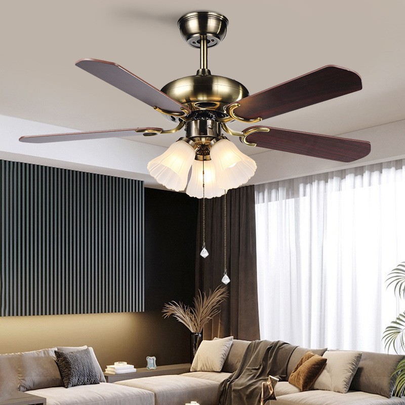 Luxury European Design 42 inch 4 Blades Ceiling Dining Room Fans with Remote Control Ceiling Fan with Light