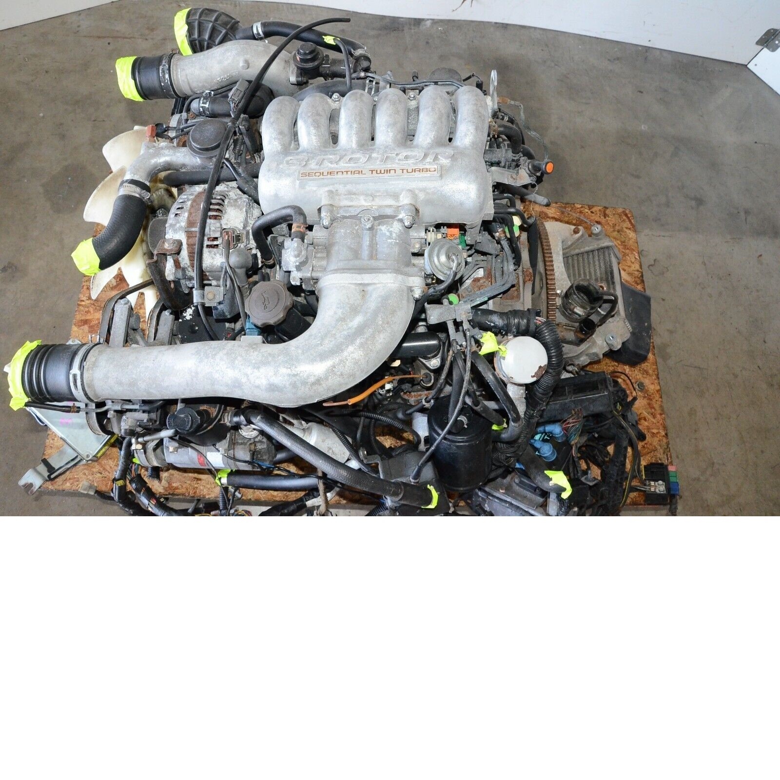 20B-REW TWIN TURBO COMPLETE ENGINE WITH GEARBOX  JDM 3 ROTOR COSMOSS WIRING ECU FOR SALE