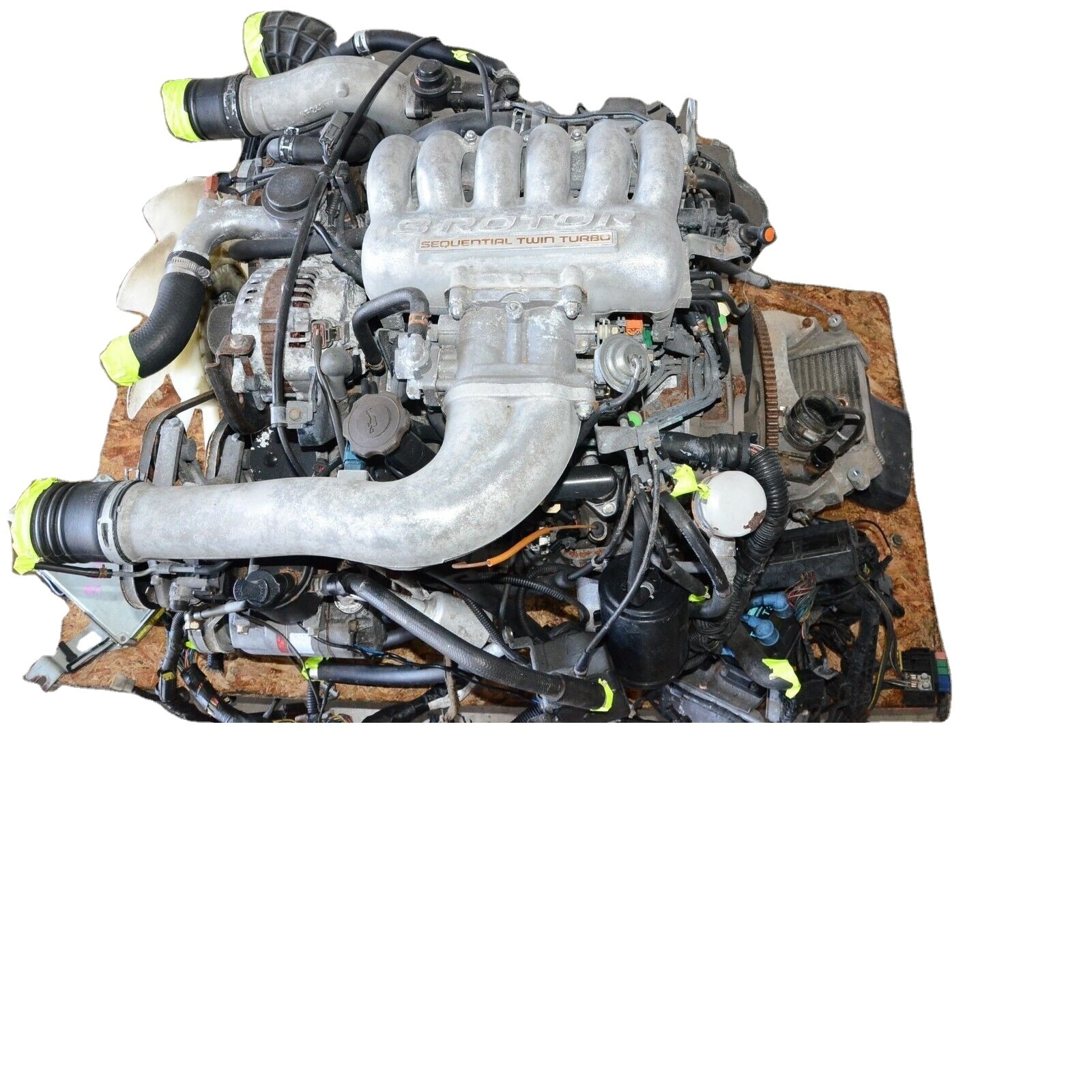 20B-REW TWIN TURBO COMPLETE ENGINE WITH GEARBOX  JDM 3 ROTOR COSMOSS WIRING ECU FOR SALE