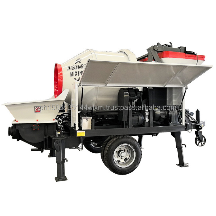 Concrete mixer with pump mobile diesel or electric concrete mixer pump jbt30