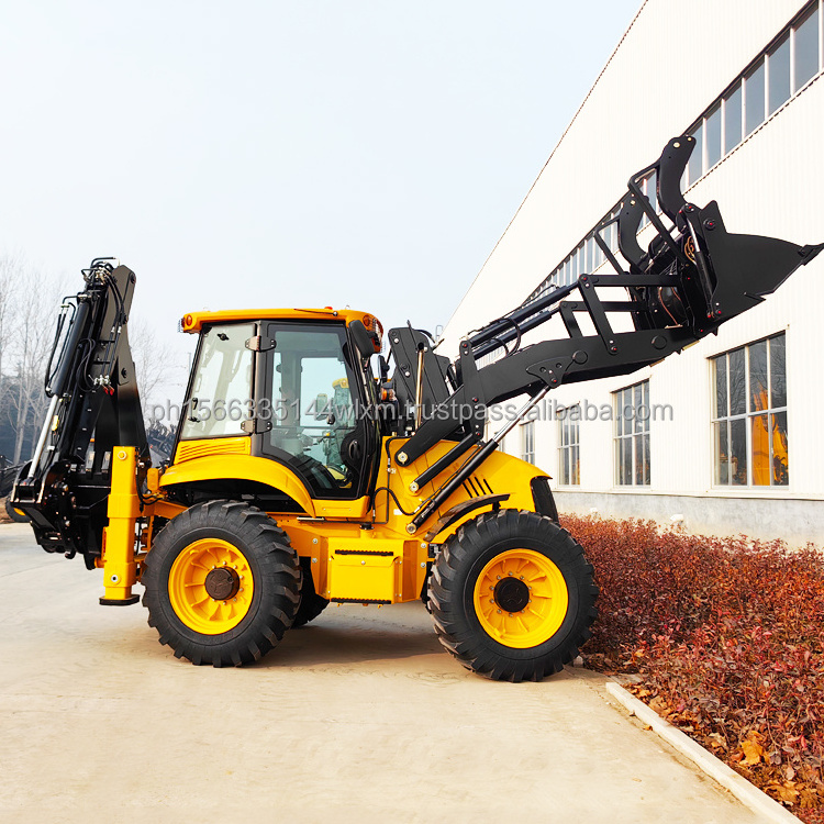 Advanced technology excavator backhoe loader shovel loader 4x4 compact tractor with loader and backhoe