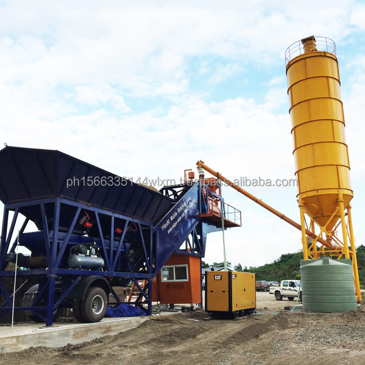 Factory price precast concrete batching plant mixing mobile concrete batching plant in myanmar