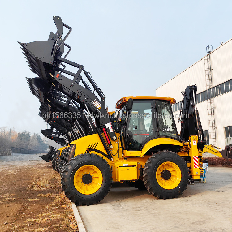 Advanced technology excavator backhoe loader shovel loader 4x4 compact tractor with loader and backhoe