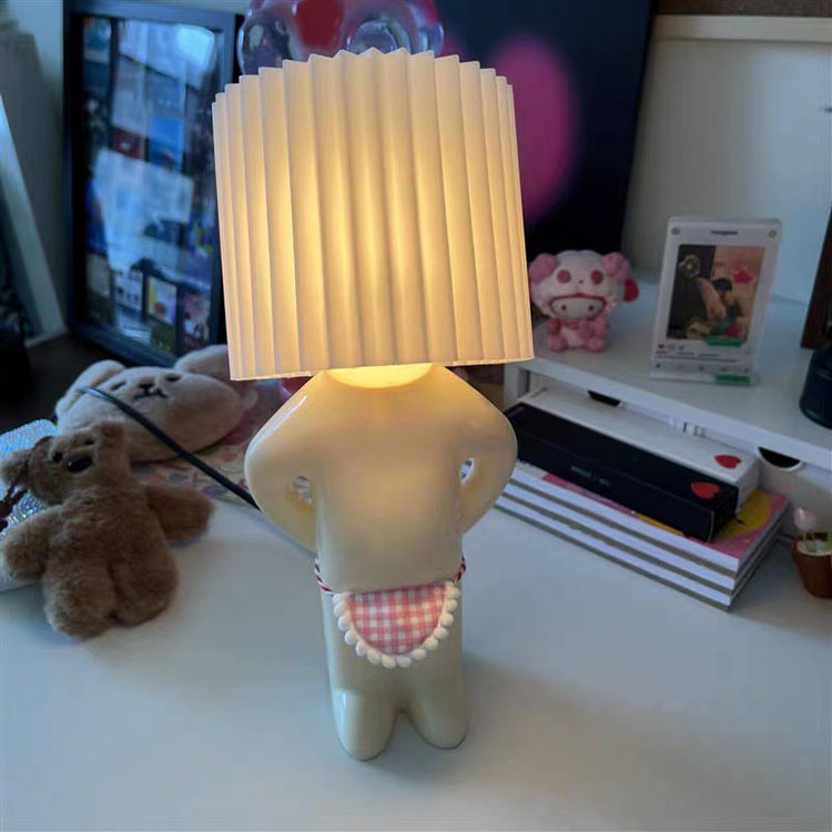 A Little Shy Man Creative Lamp Naughty Little Boy Desk Lamp Small Table Lamp Bedside Night Light Home Decoration Novelty Gift