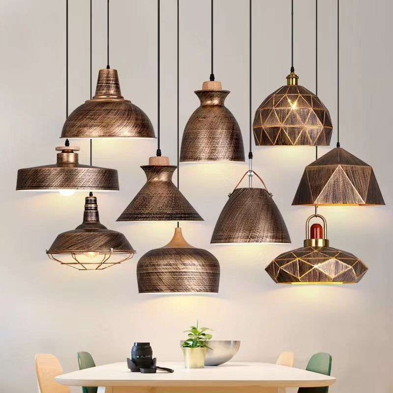 Retro Black Industrial Pendant Light fixtures Matte Pendant Lights for Kitchen Island Entryway Barn