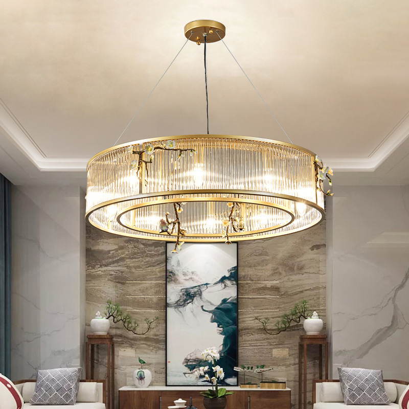 Nordic Style Glass Luxury Gold Pendant Lamp Indoor Decoration Ceiling Led Chandelier Lighting For Living Room