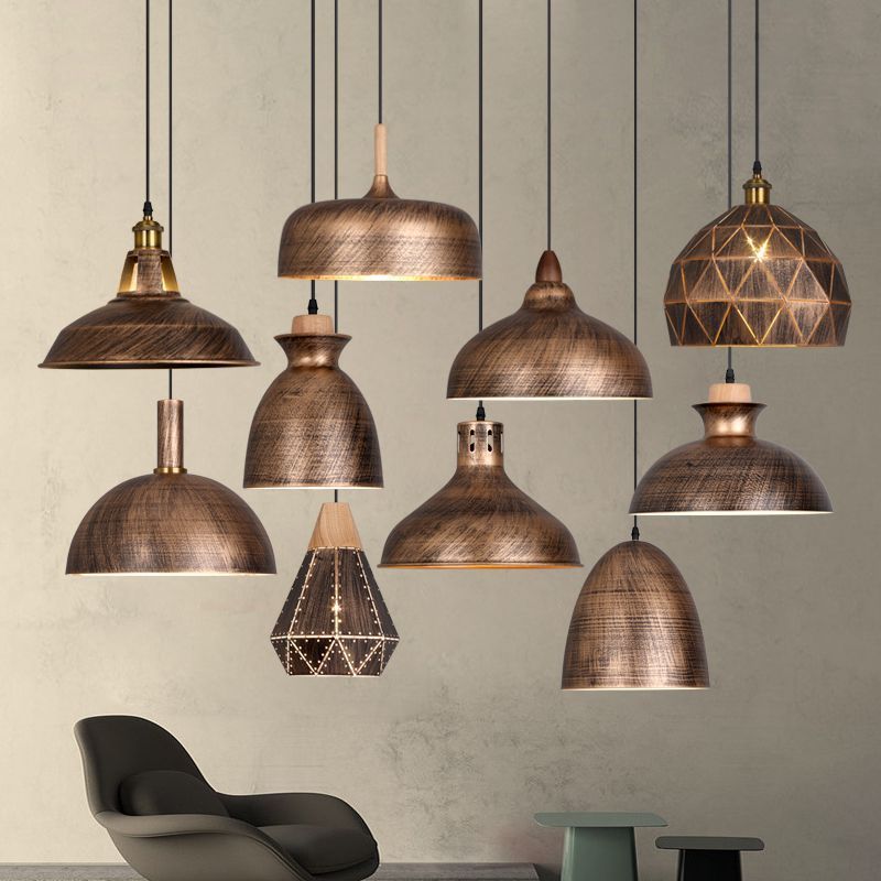 Retro Black Industrial Pendant Light fixtures Matte Pendant Lights for Kitchen Island Entryway Barn