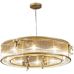 Nordic Style Glass Luxury Gold Pendant Lamp Indoor Decoration Ceiling Led Chandelier Lighting For Living Room