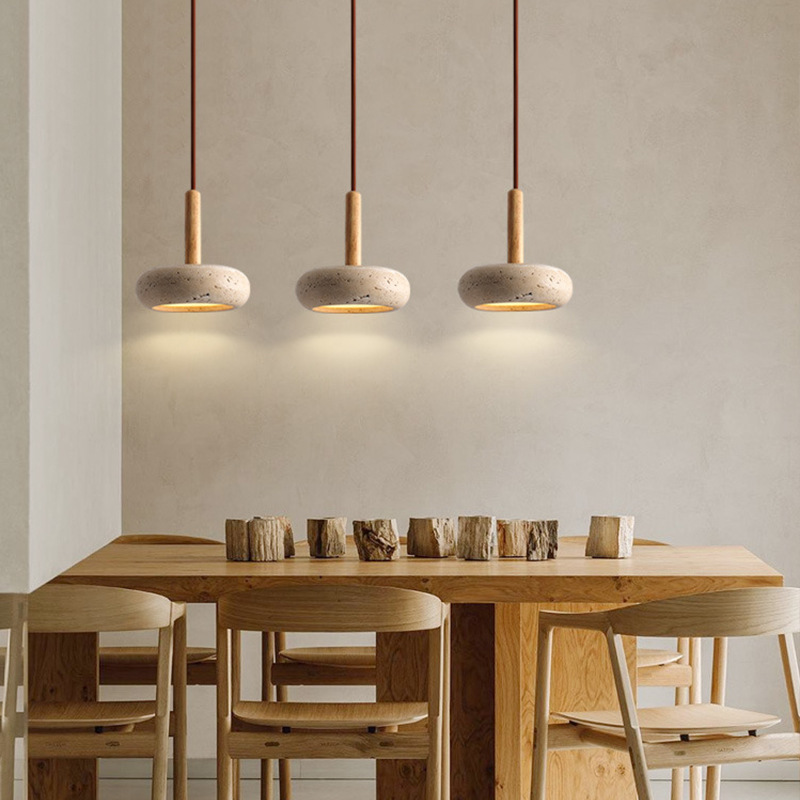 Nordic Simple Stone Cord Kitchen Pendant Light Fixtures Over Island Indoor Home Dining Table Bedside Drop Hanging Lamp