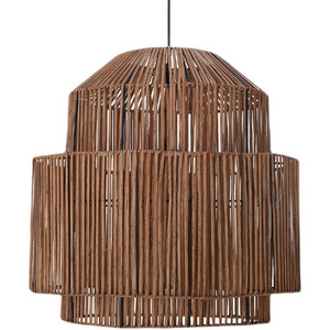 Bird Cage Nest Weaving Ceiling Light Art Chandelier Led Bamboo Pendant Lamp Shade Rattan Pendant Light Shade