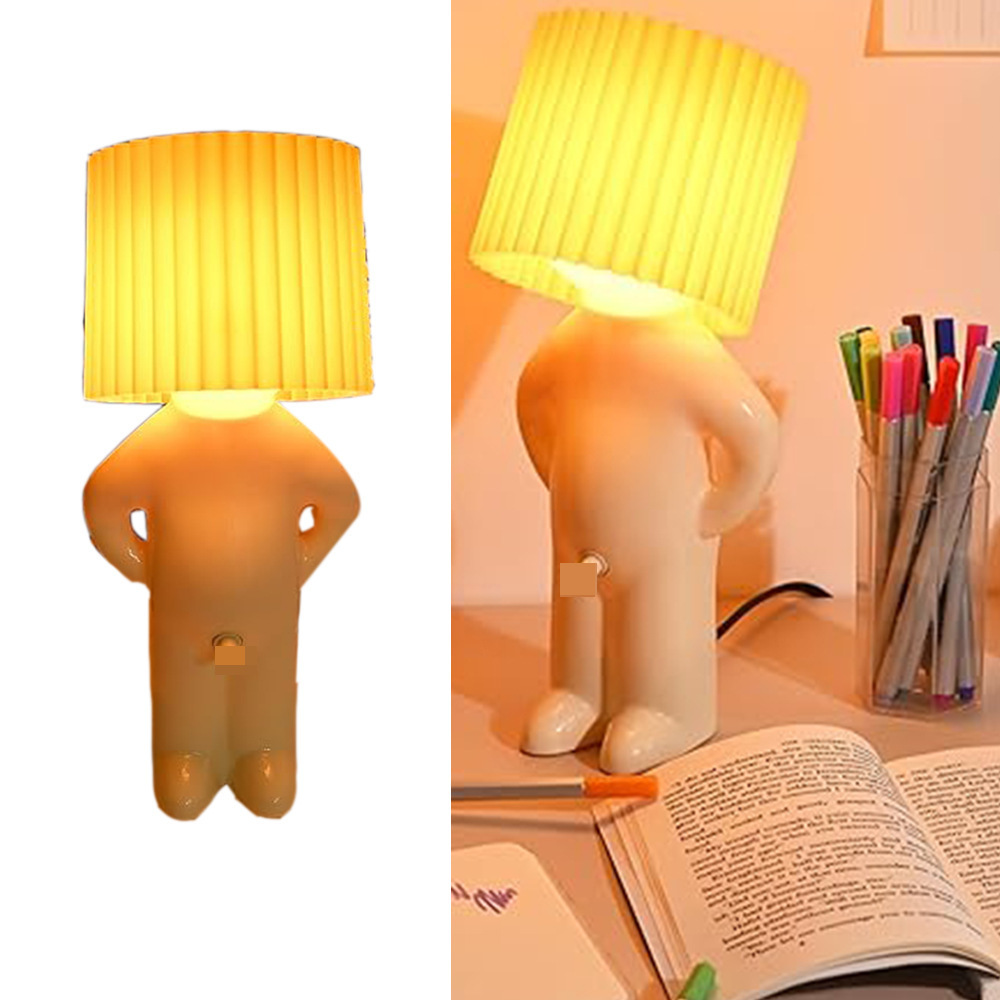 A Little Shy Man Creative Lamp Naughty Little Boy Desk Lamp Small Table Lamp Bedside Night Light Home Decoration Novelty Gift