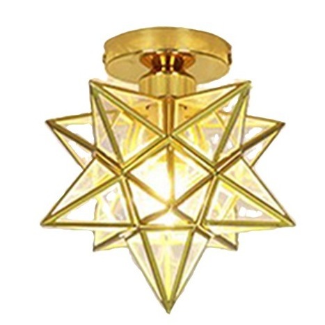 Copper personality creative star household entrance corridor porch aisle small star ceiling lights